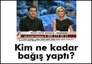 Kim ne kadar bağış yaptı?